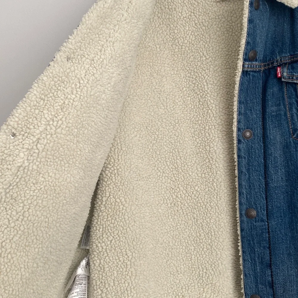 Levi’s Original Relaxed Fit Sherpa Trucker Jacket Size XXL - Picture 7 of 8
